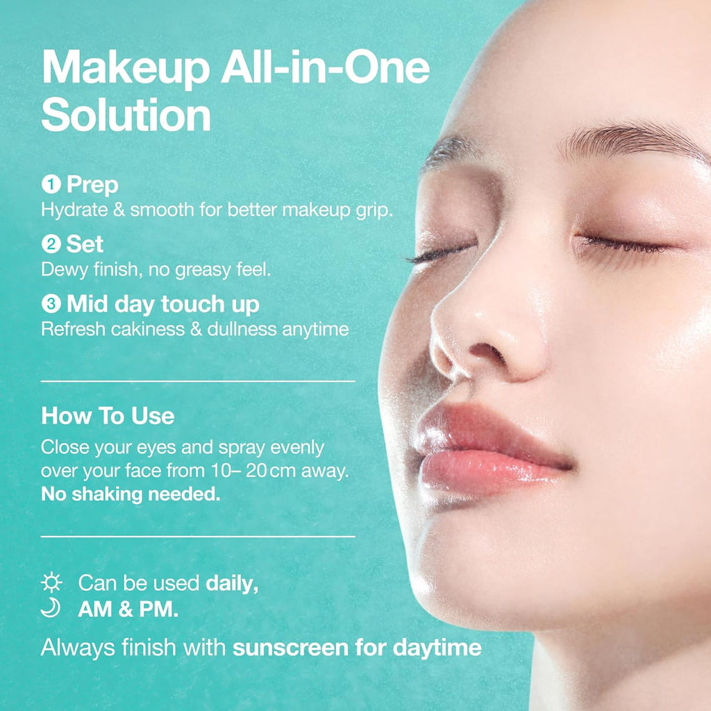 ANUA PDRN Collagen Glow Facial Serum Spray, Hydrating Face Mist, Hyaluronic Acid, Dewy Glass Finish, All Skin Types, Instant Plumping Hydration, Firming Care, Korean Skincare, 3.38 Fl Oz