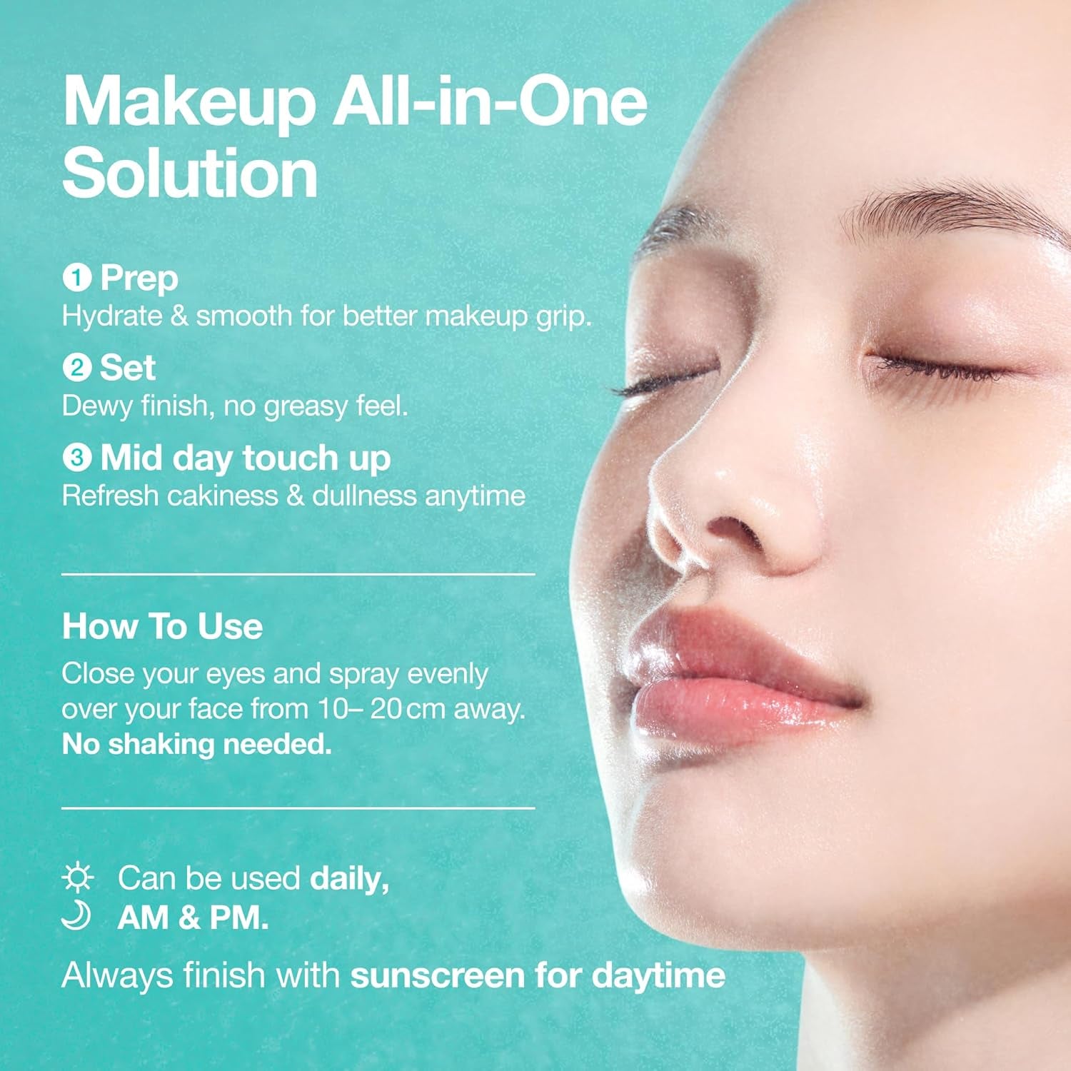 ANUA PDRN Collagen Glow Facial Serum Spray, Hydrating Face Mist, Hyaluronic Acid, Dewy Glass Finish, All Skin Types, Instant Plumping Hydration, Firming Care, Korean Skincare, 3.38 Fl Oz