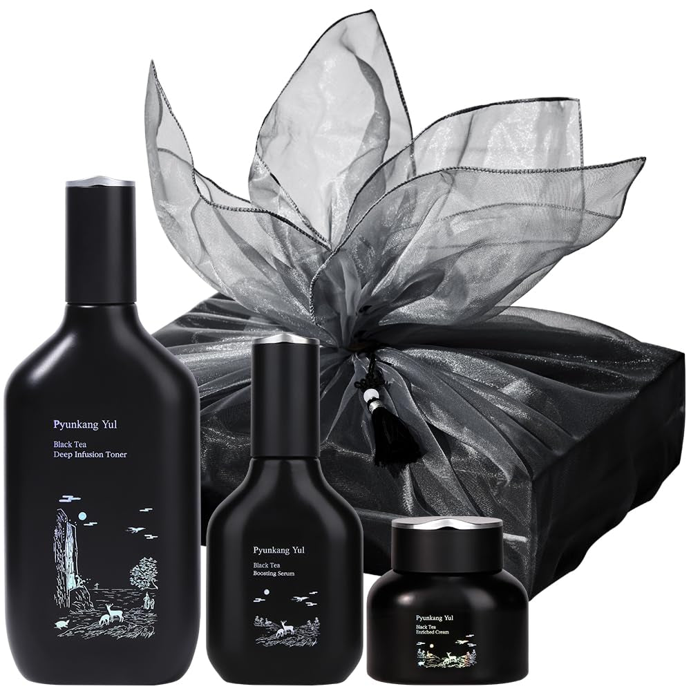 Pyunkang Yul PKY Barrier Line Skincare Gift Set, Holiday Essentials for Moisturizing & Nourishing, Toner, Serum & Face Cream, Ideal for Gifting (3-Item Set)