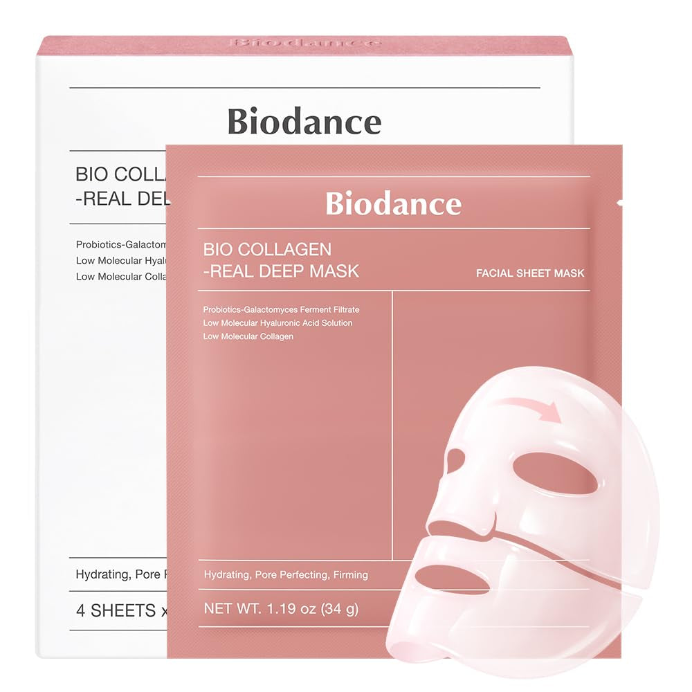 BIODANCE Rejuvenating Caviar PDRN Real Deep Mask, Overnight Hydrogel Face Mask, Skin Firming, Radiance, Enhancing Skin Recovery, Korean Skin Care, Mothers Day Gifts | 1.19Oz(34G) X 4Ea