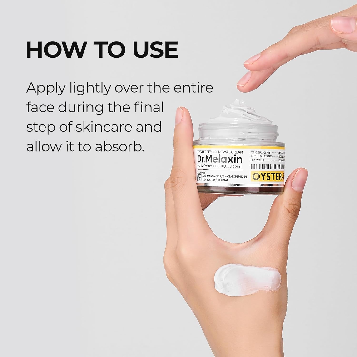 Dr.Melaxin Oyster Pep3 Renewal Cream | Daily Anti-Aging Face Moisturizer, Skin Elasticity & Reduce Wrinkle, 50Ml,1.69 Fl Oz.
