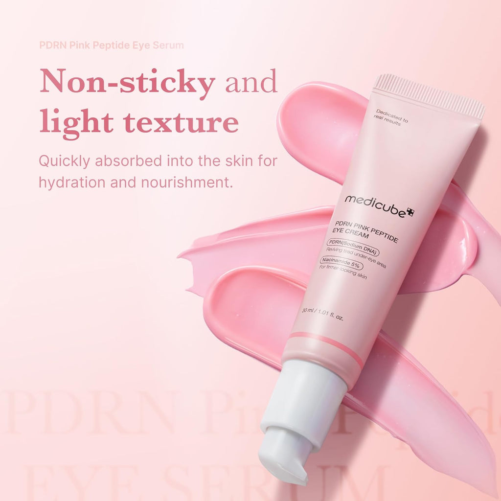 Medicube Eye Serum with Salmon DNA PDRN & Pink Peptides | 99% Purity Retinol for Fine Lines | PDRN & Niacinamide for Uneven Skin Tone | Korean Skincare, 1.01 Fl.Oz