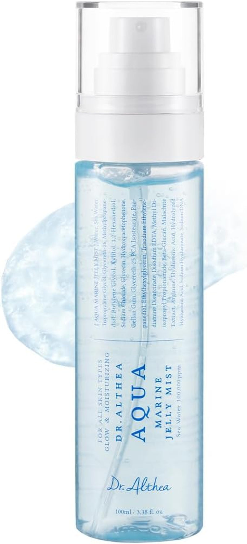 Dr.Althea Aqua Marine Jelly Mist | Lightweight, Ultra-Fine Facial Mist Spray | Hydrating Serum with PDRN & Triple Hyaluronic Acid | Vegan Korean Skincare, 3.38 Fl.Oz