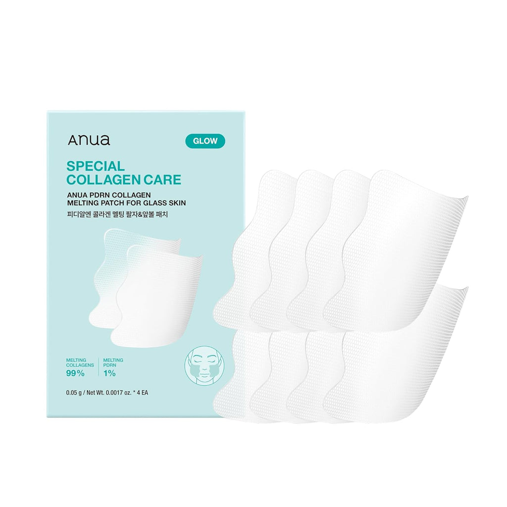 Anua Salmon DNA PDRN Collagen Melting Patch for Glass Skin, Smile Line Patches, Wrinkle Patches, Melting Thin Collagen Patch, Firming for Fine Lines, Glow, Hydrating, Korean Skincare, 2 Pairs X 4EA