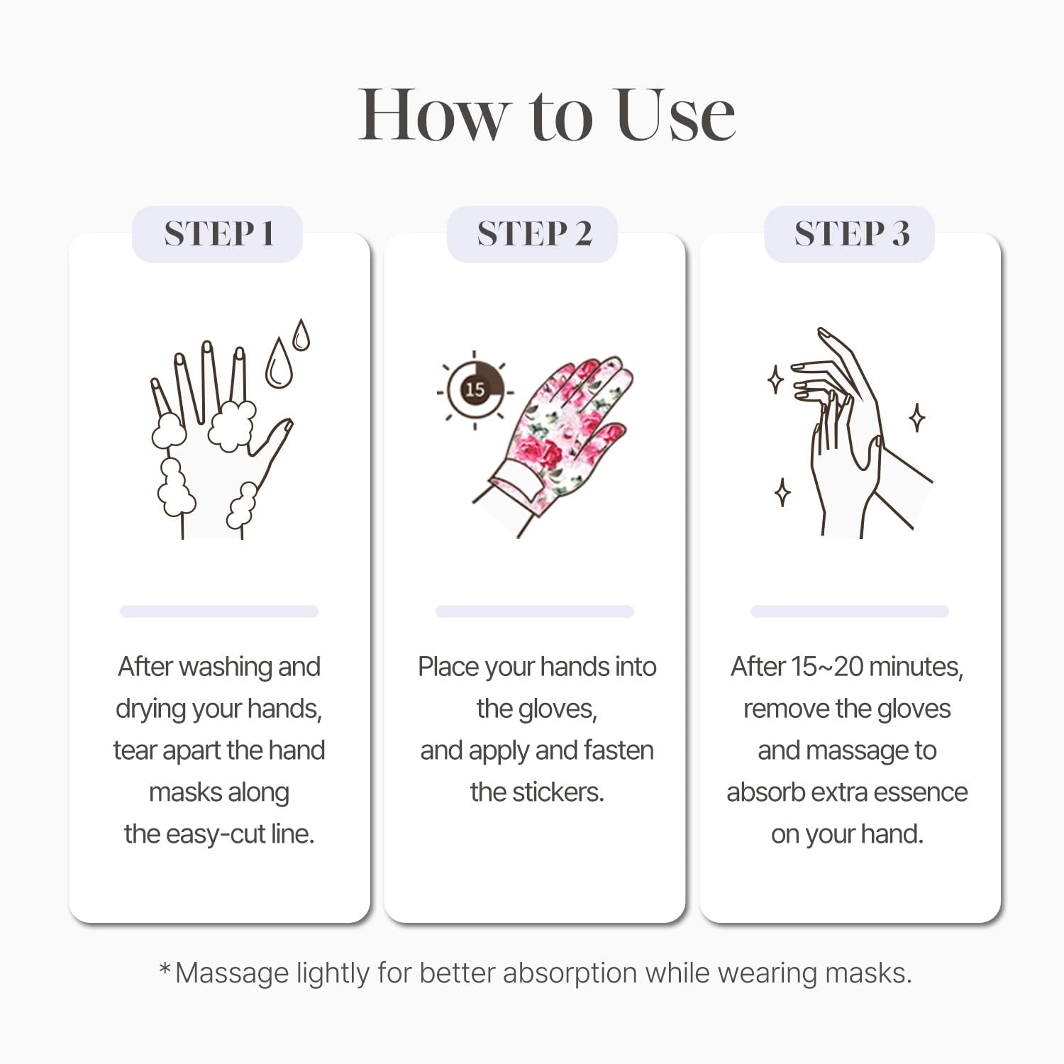 Koelf PETITFEE Rose Petal Satin Hand Mask (5Pairs) - Intensive Nourishing, Moisturizing Gloves, Rose Scented Hand Repair Masks with Peptide, Collagen, Shea Butter for Silky Smooth Hand, Hand Treatment