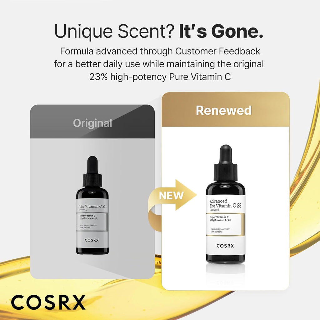 COSRX Advanced Pure Vitamin C 23% Serum with Vitamin E & Glutathione, Korean Vitamin C Serum for Fine Lines, Uneven Skin Tone & Dull Skin, 0.7Oz, Korean Skin Care, Mothers Day Gifts for Mom & Wife