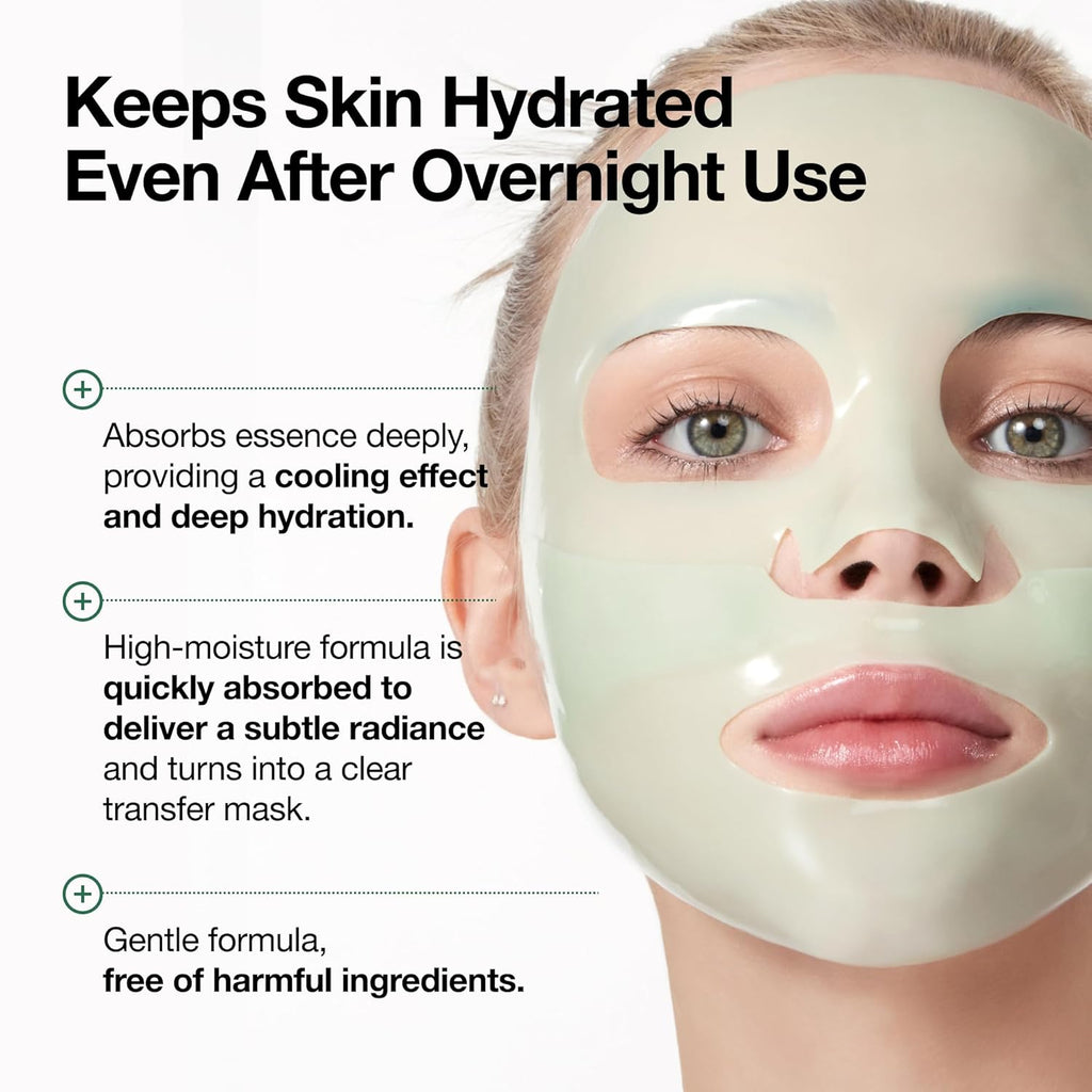 ANUA Heartleaf 70 Soothing Collagen Mask, Overnight Face Mask for Glass Skin, Hyaluronic Acid, Collagen, Soothing & Hydration Facial Mask for Sensitive Skin, Natural Color, Korean Skin Care (38G, 4Ea)