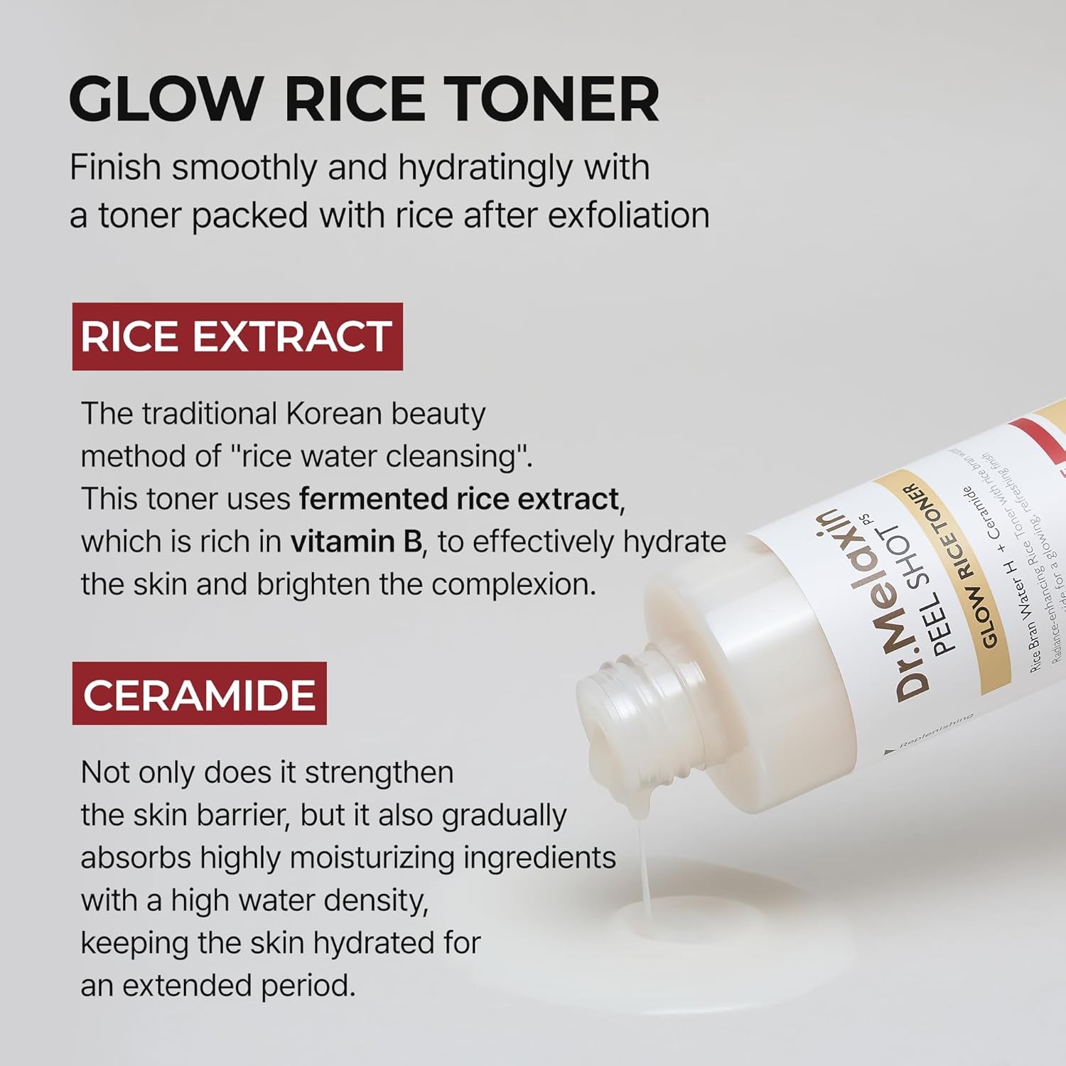 Dr.Melaxin Peel Shot Care Set Black Rice Peeling White Rice Peel Shot Toner Korean Skin Care Cosmetics