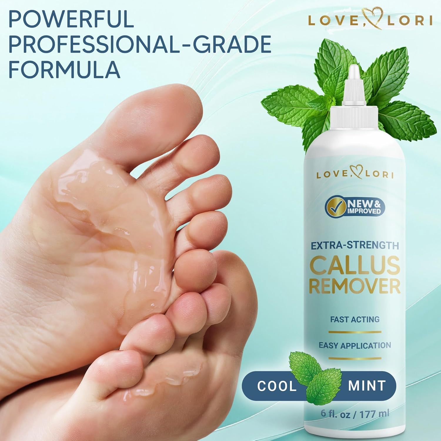 Callus Remover for Feet (Extra Strength) Foot Callus Remover Gel - Pedicure Tools for Feet Scrubber – Foot Care Spa Essentials, 6Oz