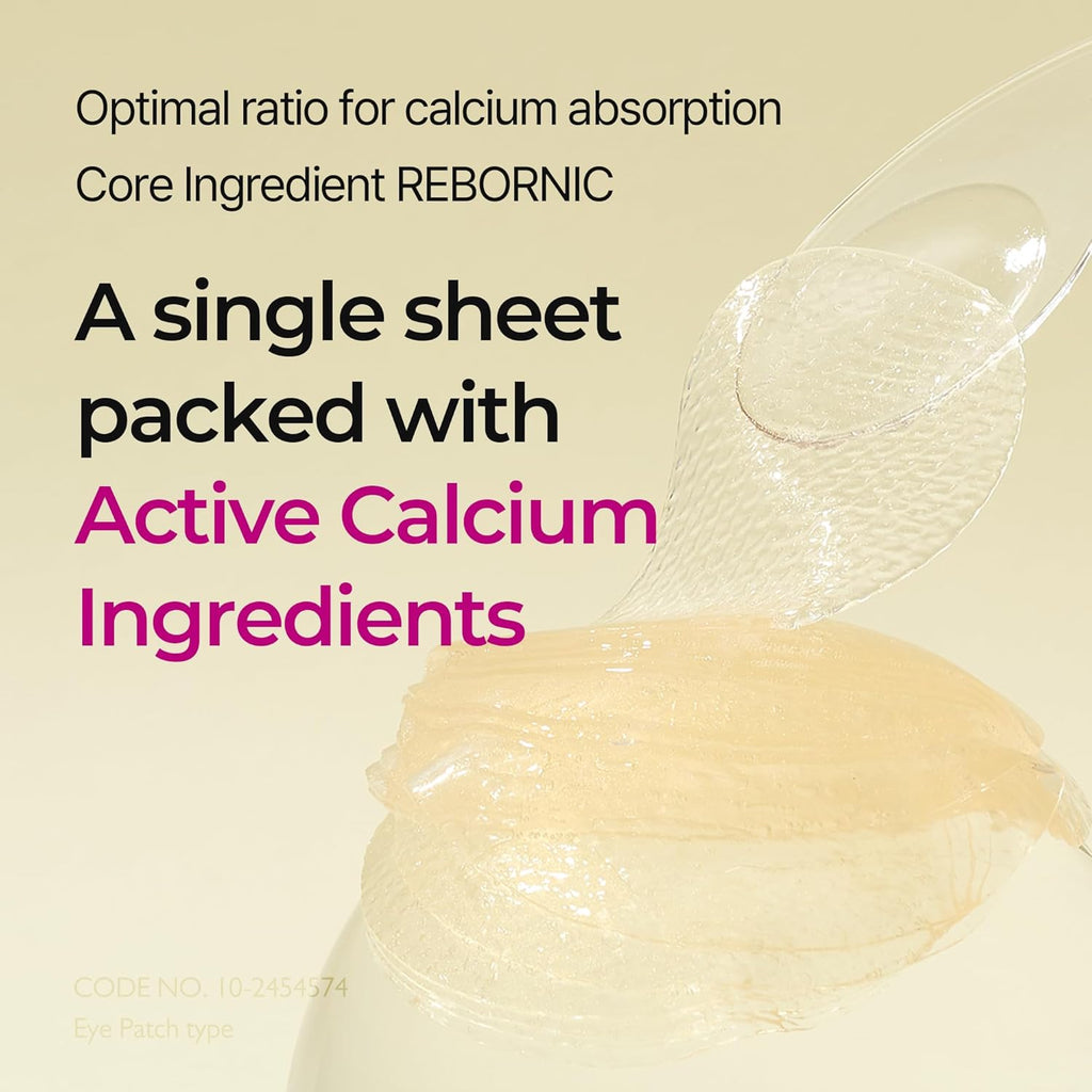 Dr.Melaxin Cemenrete Calcium Volume Eye Patch for Sagging under Eye Skin, Eye Mask Care for Wrinkles, Puffy Eyes & Dark Circles (60Patches)