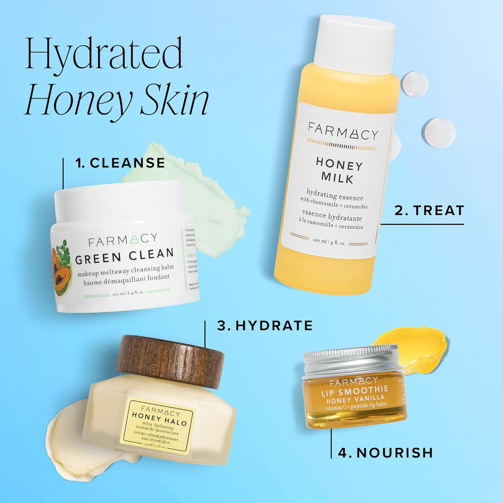 Farmacy Ceramide Face Moisturizer - Honey Halo Ultra Hydrating Facial Moisturizer with Buckwheat Honey + Ceramides - Helps Restore Barrier + Replenish Dryness - Plumping Skin Care for Dry Skin (50Ml)