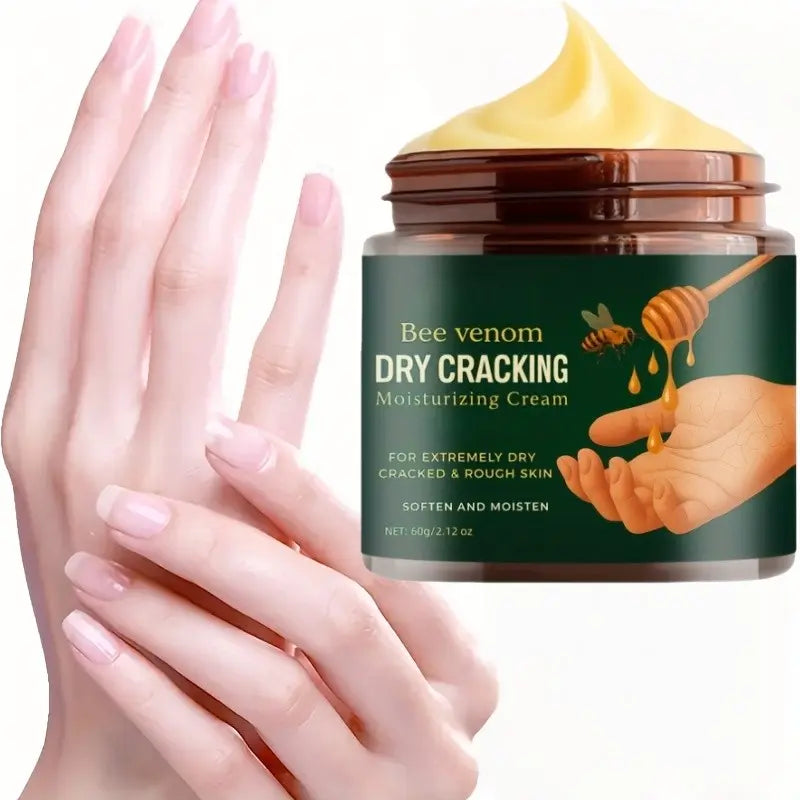 Bee Venom Moisturizing Hydrating Cream for Dry Cracked Feet and Hands, Hydrating Hand Balm, Deep Hydration Softens Light Skin, Smooth and Soft, Hand Restore Cream