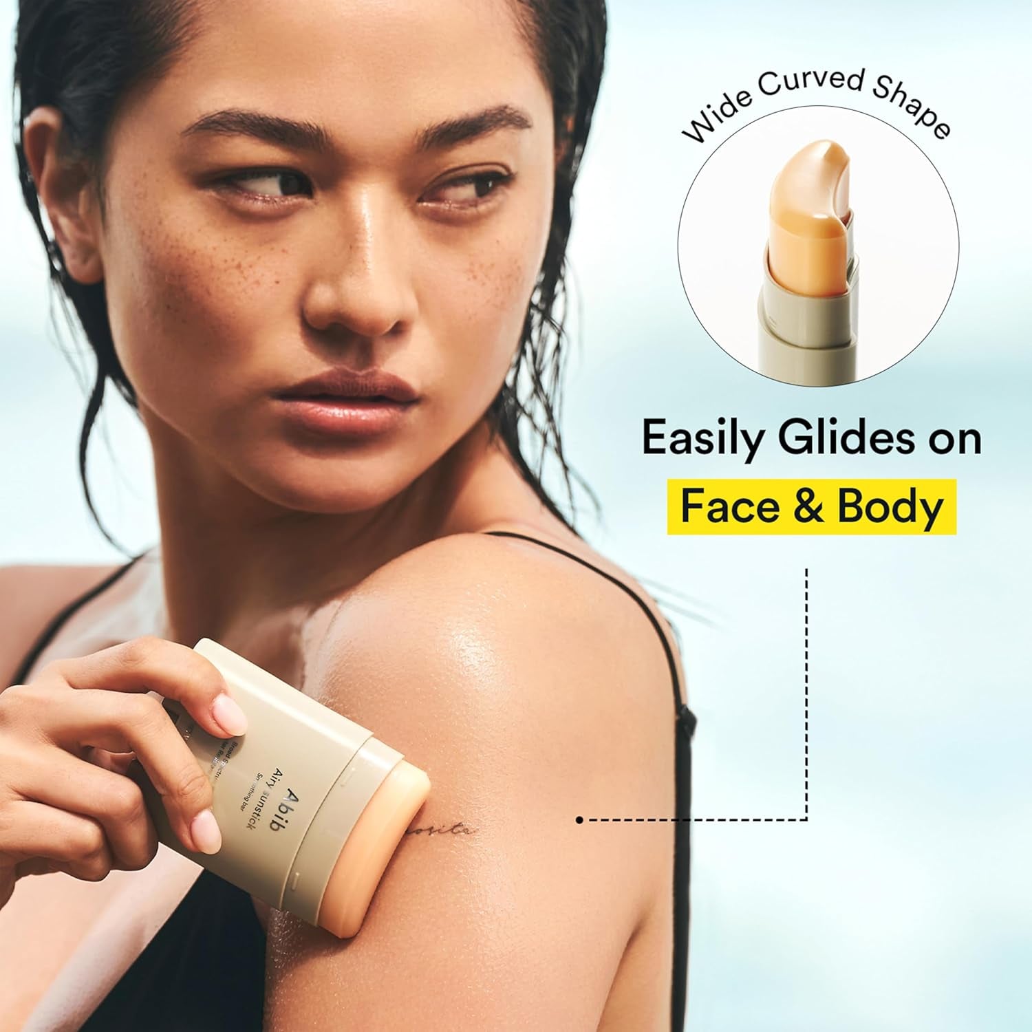 Abib Airy Sunstick Protection Bar SPF50+ Broad Spectrum, Semi-Matte Sunscreen Stick for Oily & Combination Skin, No White Cast, Water-Resistant, Korean Sunscreen, 0.81 Oz / 23 G