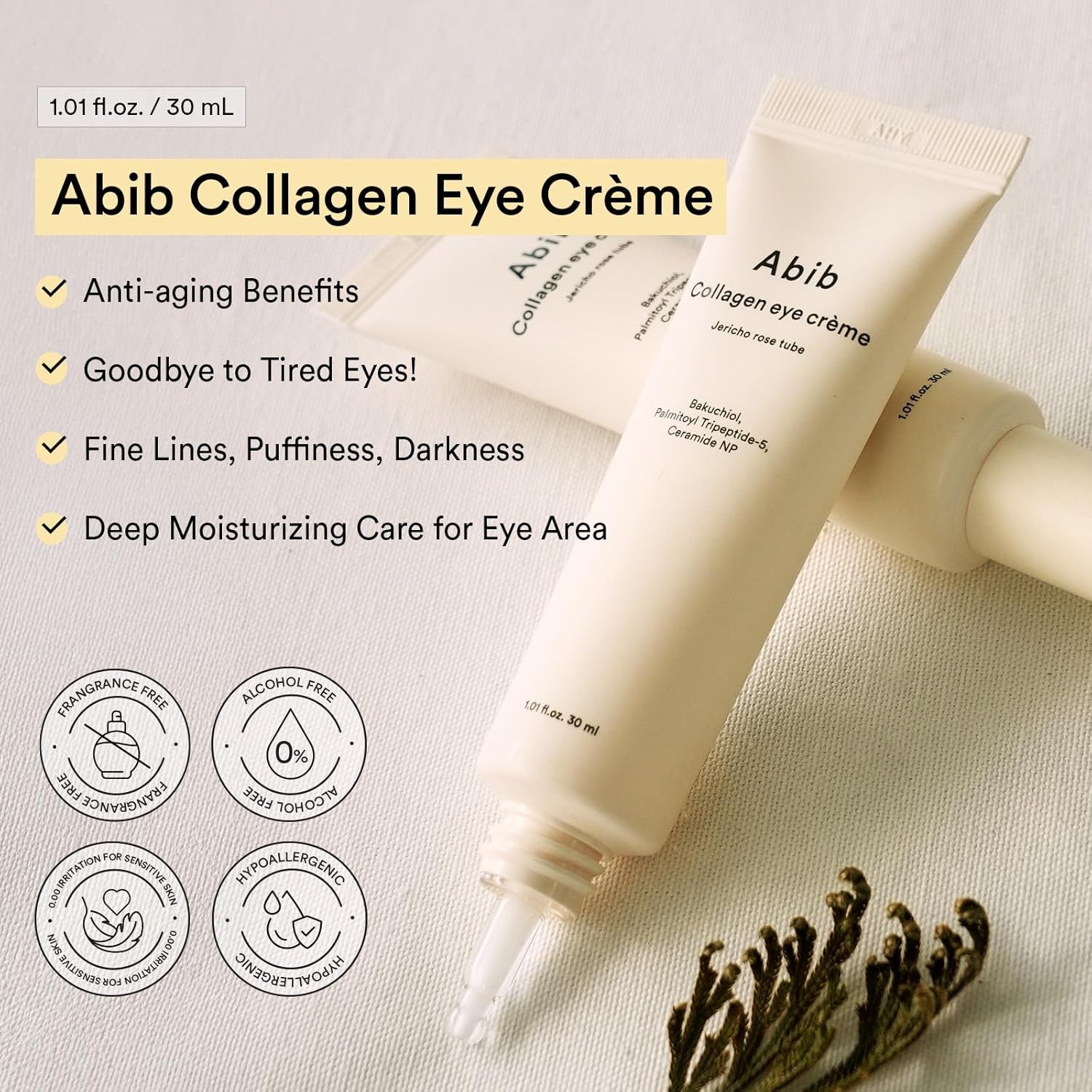 Abib Eye-Deal Collagen Eye Care Kit | Collagen Eye Patch, Eye Cream | Puffy Eyes and Dark Circles, Anti-Wrinkle | Gifts for Women (Under Eye Care Duo)