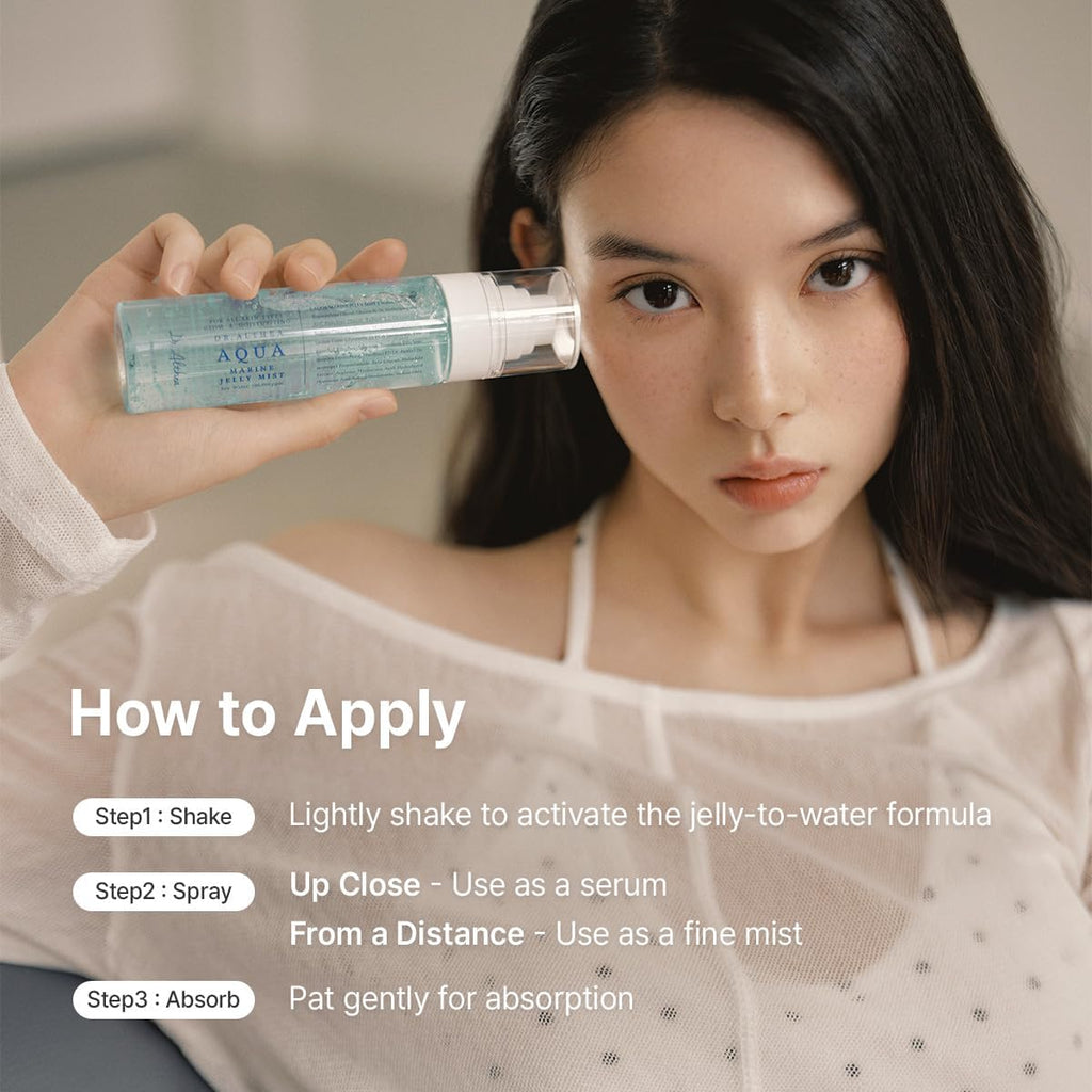 Dr.Althea Aqua Marine Jelly Mist | Lightweight, Ultra-Fine Facial Mist Spray | Hydrating Serum with PDRN & Triple Hyaluronic Acid | Vegan Korean Skincare, 3.38 Fl.Oz