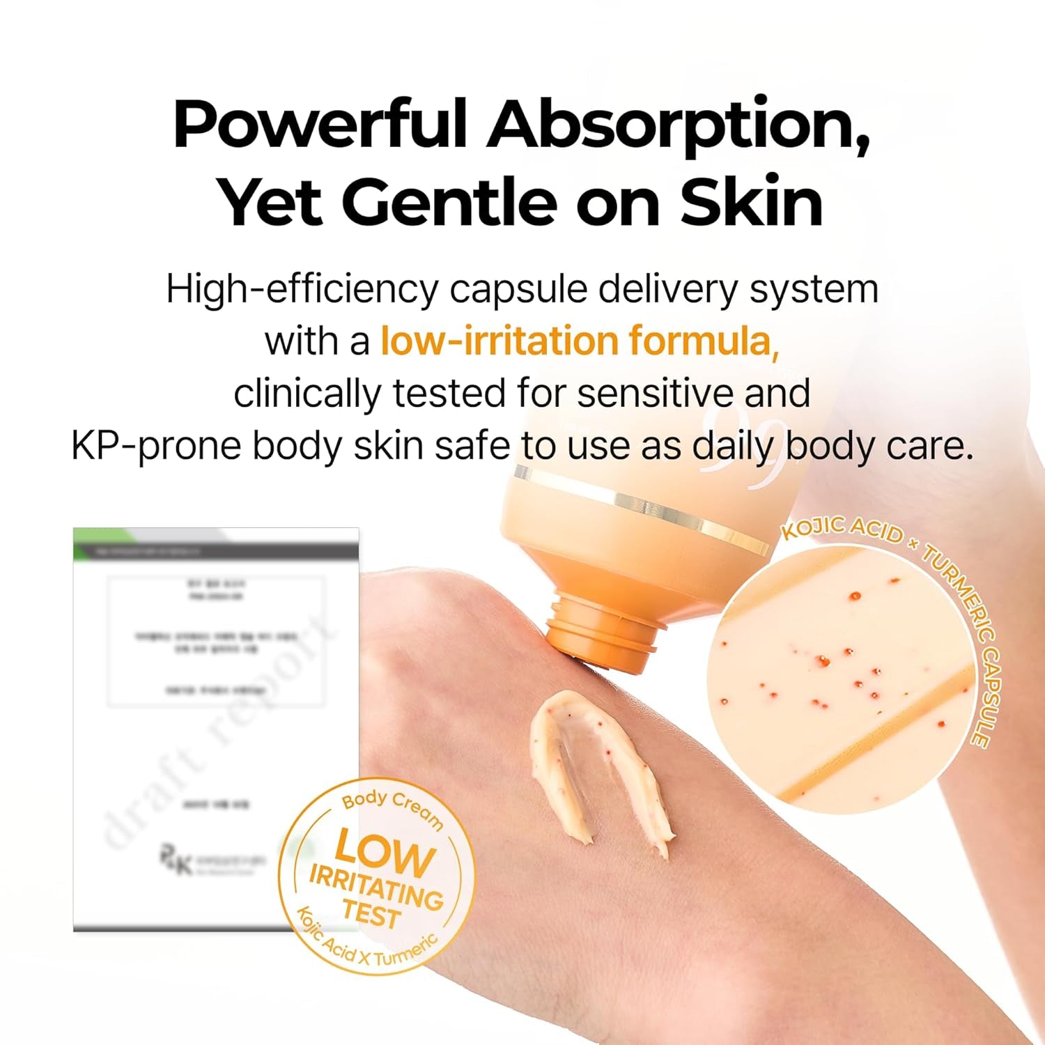 Dr.Melaxin Kojic Acid Turmeric Body Cream with Ceramides, Brightening Body Moisturizer for Dark Spots & Uneven Tone, Panthenol & Hyaluronic Acid for Deep Hydration, 7.05 Oz