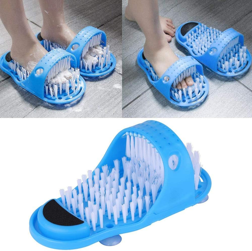 LUITON 2 Pack Foot Scrubber Massager Scrub Feet Cleaner Washer Brush for Shower Spa Massage Floor Slipper for Exfoliating Cleaning Foot