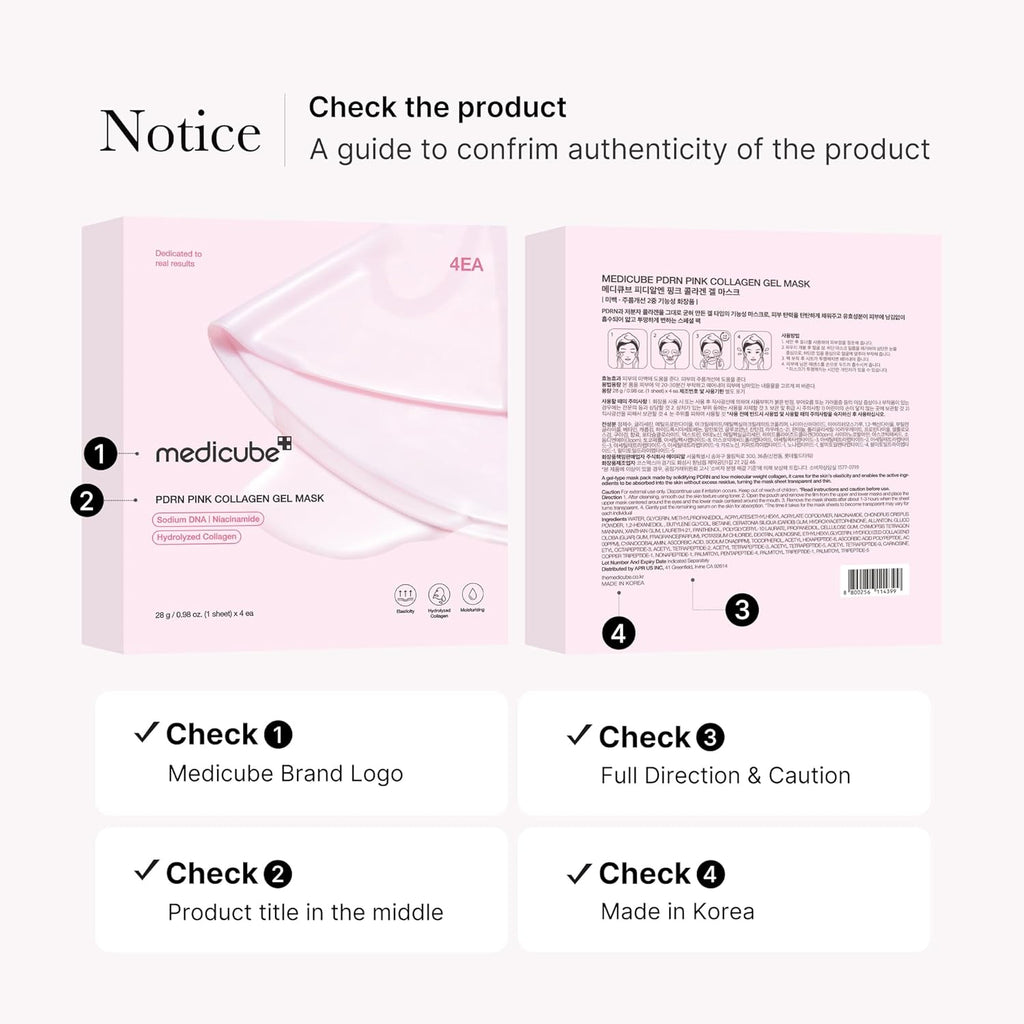 Medicube Jelly Gel Mask with Salmon DNA PDRN Pink Collagen | Overnight Face Mask for Glass Glow Skin | Elasticity, Hydrating, Firming and Moisturizing | Korean Skincare, 28G X 4Ea