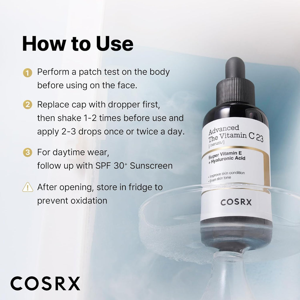COSRX Advanced Pure Vitamin C 23% Serum with Vitamin E & Glutathione, Korean Vitamin C Serum for Fine Lines, Uneven Skin Tone & Dull Skin, 0.7Oz, Korean Skin Care, Mothers Day Gifts for Mom & Wife