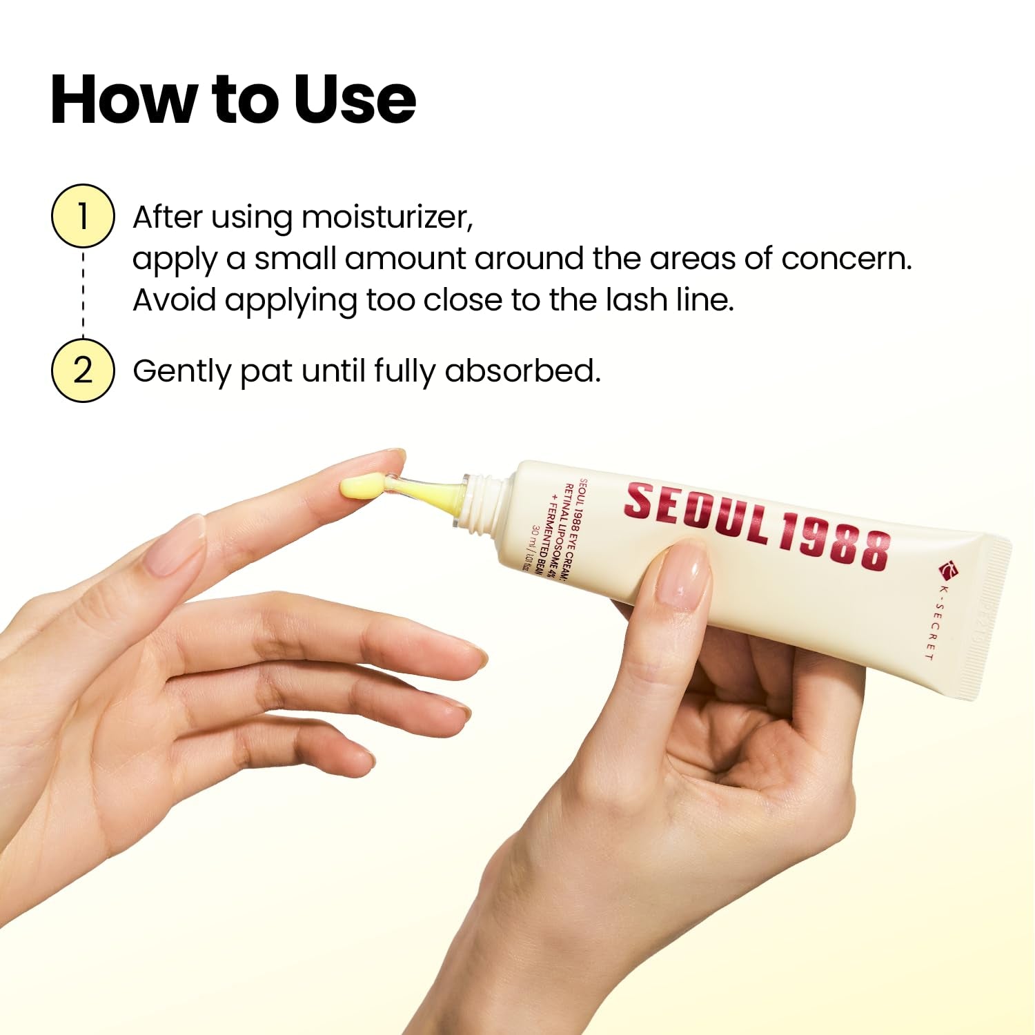 K-SECRET SEOUL 1988 Retinal Eye Cream – Formulated with Advanced Retinal Liposome 4% and Fermented Bean for Dark Circles and Fine Line Care | Korean Skincare, 30Ml / 1.01 Fl Oz