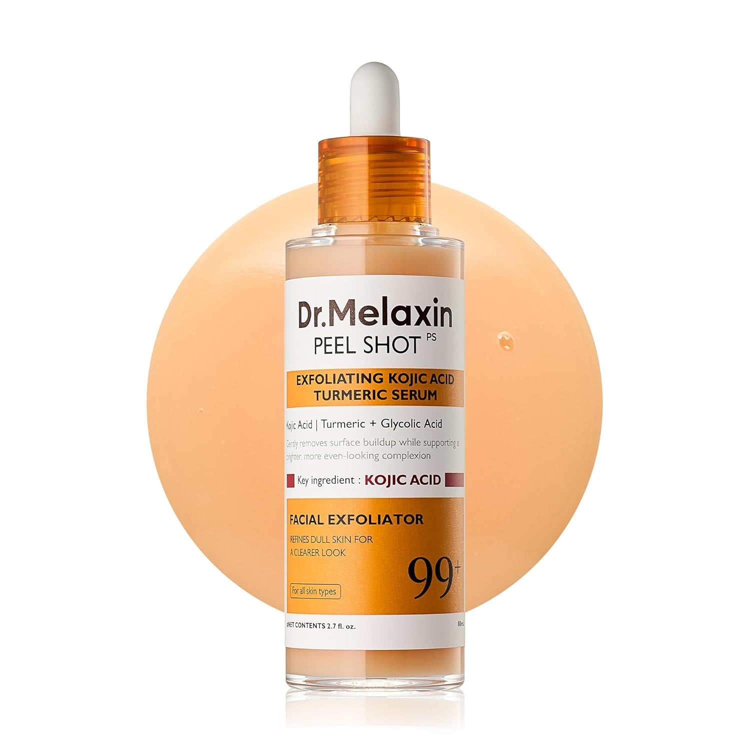 Dr.Melaxin Peel Shot Glow Black Rice Peeling Ampoule – AHA BHA Daily Chemical Exfoliant with Rice Water & Niacinamide, Glass Skin Texture for Dead Skin & Dull Complexion, Korean Skincare 2.7 Fl.Oz