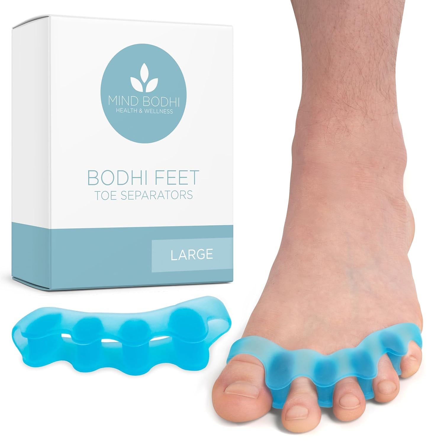 Mind Bodhi Toe Separators/Toe Spacers - for Men and Women - Regular Size – Blue