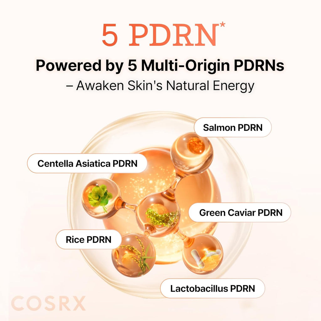 COSRX 5 PDRN Collagen Intense Vitalizing Serum - Korean Serum for Skin Firming & Glowing with Salmon DNA, Centella PDRN & Collagen, Mothers Day Gifts, Korean Skin Care (3.38 Fl.Oz.)
