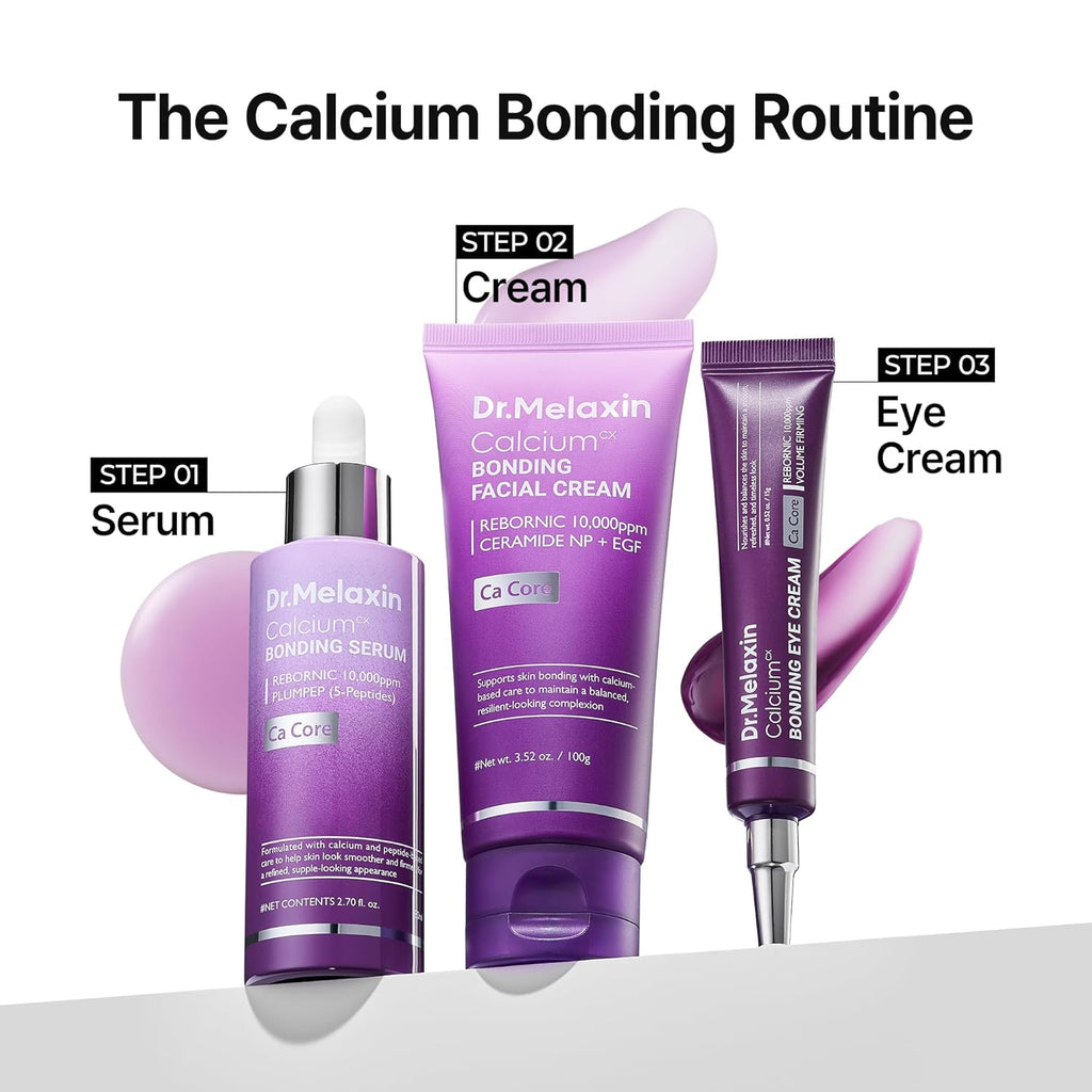 Dr.Melaxin Calcium Bonding Serum with REBORNIC 10,000Ppm, Firming & Volumizing Serum for Sagging Skin, Calcium Complex & Collagen for Elasticity & Skin Density, 1.69 Fl.Oz