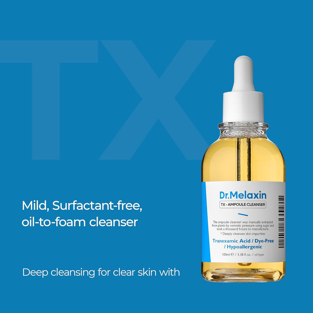 Dr.Melaxin TX Tranexamic Acid Ampoule Cleanser 100Ml / 5.07Fl Oz, Moisturizing, Cleansing for Sensitive Skin