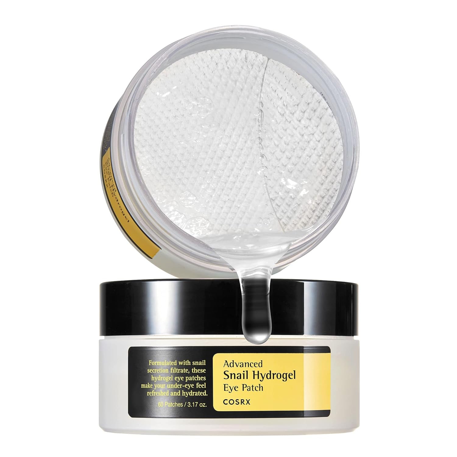 COSRX Pink Peptides Collagen Hydrogel Eye Patch for Puffy Eyes, Dark Circles & Fine Lines, Cooling under Eye Patches (60), Korean Skin Care