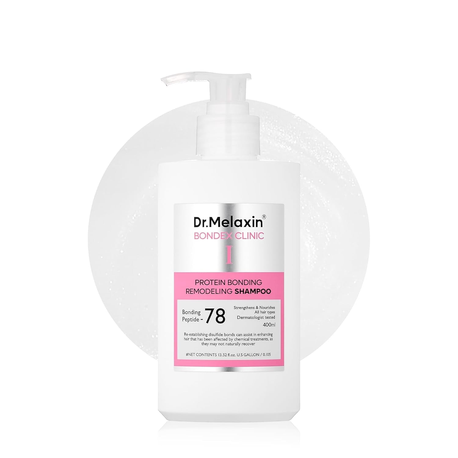 Dr.Melaxin Bondex Protein Bonding Remodeling Shampoo with Argan Oil | Strengthening Keratin & Peptides Bonder | Repair Hair | 13.52 Fl.Oz.
