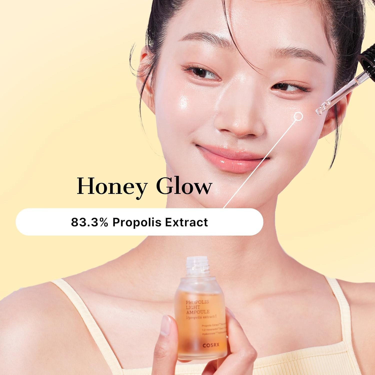 COSRX Propolis Ampoule, Glow Boosting Serum for Face with 73.5% Propolis Extract, 1.01Fl.Oz/30Ml, Hydrating Essence for Sensitive Skin, Fine Lines, Uneven Skintone, Korean Skincare