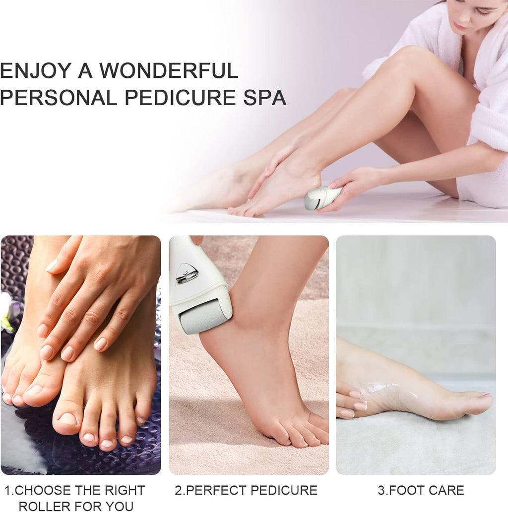Electric Feet Callus Removers Rechargeable,Portable Electronic Foot File Pedicure Tools, Electric Callus Remover Kit,Professional Pedi Feet Care Perfect for Dead,Hard Cracked Dry Skin