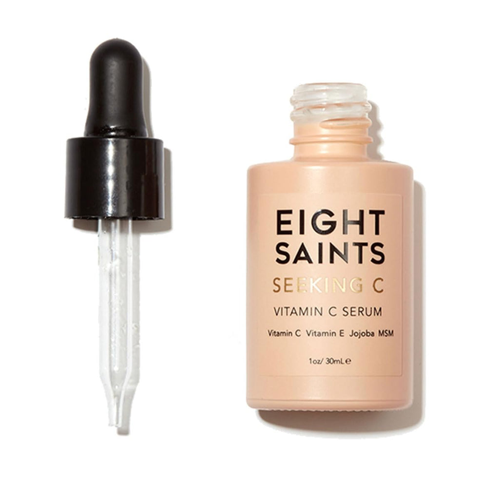 Eight Saints Vitamin C Serum for Face, anti Aging Facial Serum, Hyaluronic Acid, Vitamin E, Aloe Vera and Jojoba Oil, Hydrating & Brightening Serum for Dark Spots, Fine Lines and Wrinkles, 1Oz