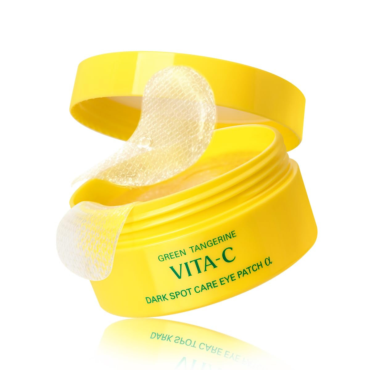 GOODAL Green Tangerine Vitamin C Eye Patches ALPHA – 25% Thicker Hydrogel under Eye Patches for Puffy Eyes & Dark Circles, Korean Skincare, Radiant Glass Skin Look (60 Patches)