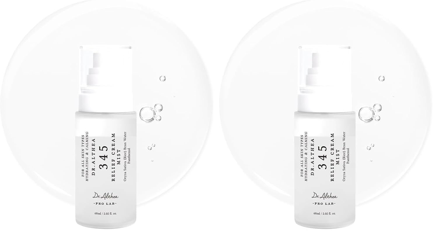 Dr.Althea 345 Relief Cream Mist | Hydrating Facial Mist with Rice Extract | Soothing Care for Sensitive Skin | Vegan Korean Skincare, 3.38 Fl Oz
