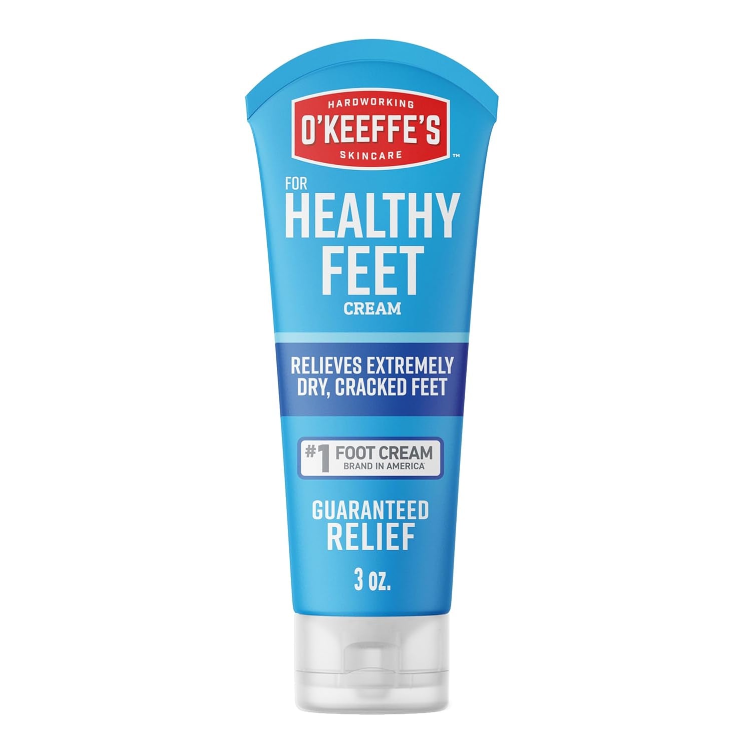 O'Keeffe'S for Healthy Feet Foot Cream - 3.2 Oz Jar (1 Pack) - Guaranteed Relief for Extremely Cracked, Dry Feet, Repairing Skincare, Instantly Boosts and Retains Moisture Levels