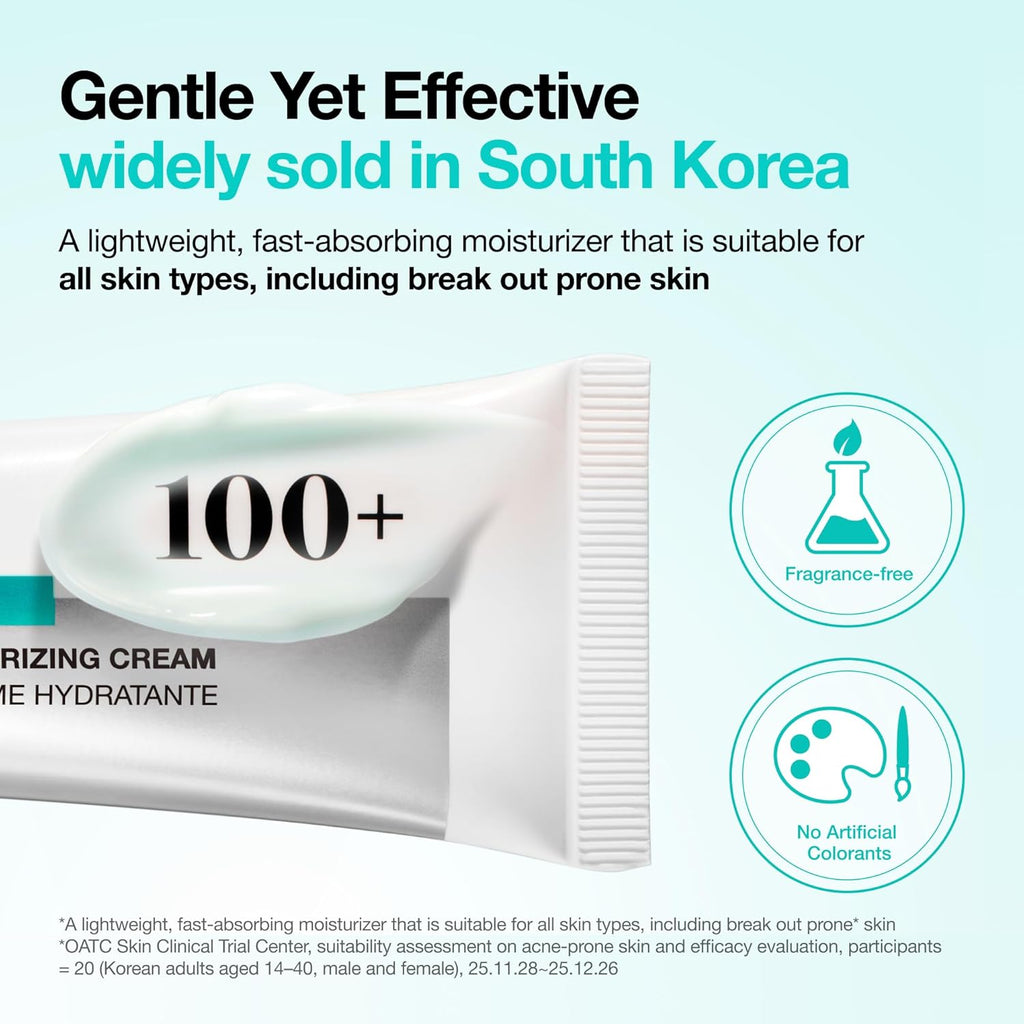 Anua PDRN Hyaluronic Acid 100 Moisturizing Cream, Lightweight, Non-Greasy Hydrating Face Moisturizer with Salmon DNA for Glass Skin, Korean Skincare (2.02 Fl Oz)