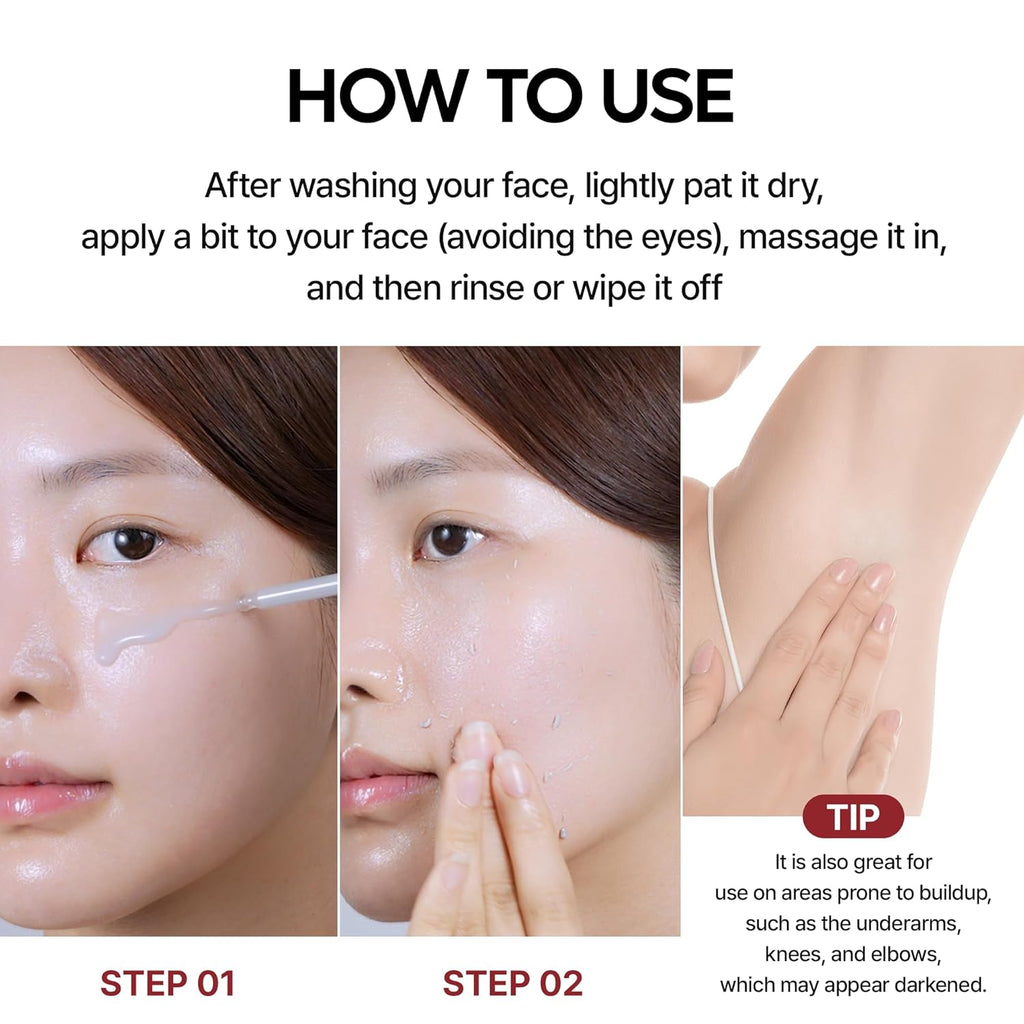 Dr.Melaxin Body & Face Peel Shot Duo Glow Black Rice Peeling Ampoule Kojic Acid & Turmeric Spray