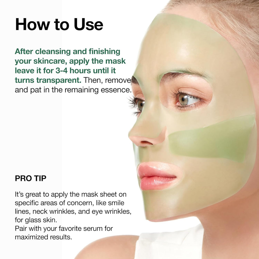 ANUA Heartleaf 70 Soothing Collagen Mask, Overnight Face Mask for Glass Skin, Hyaluronic Acid, Collagen, Soothing & Hydration Facial Mask for Sensitive Skin, Natural Color, Korean Skin Care (38G, 4Ea)