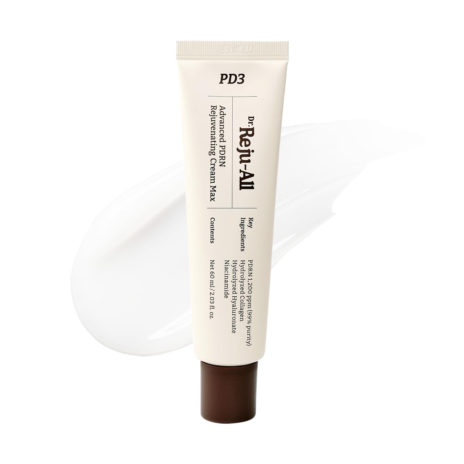 Dr. Reju-All Advanced PDRN Rejuvenating Cream Max – 99% Pure Salmon DNA Gel Type Face Moisturizer – Optimal 1200Ppm for Glass Skin & Plumping – Korean Pharmacy Anti-Aging Skin Care Face Cream -2 Fl Oz