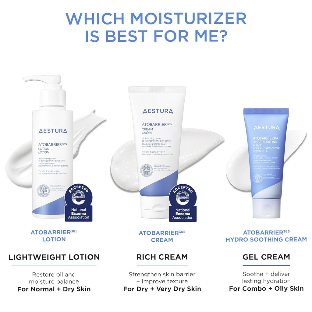 AESTURA ATOBARRIER365 Lightweight Korean Face Moisturizer with Ceramides | Strengthens Barrier, Fast-Absorbing Hydration, Suitable for Dry, Normal & Sensitive Skin, 150ML / 5.07 Fl. Oz.