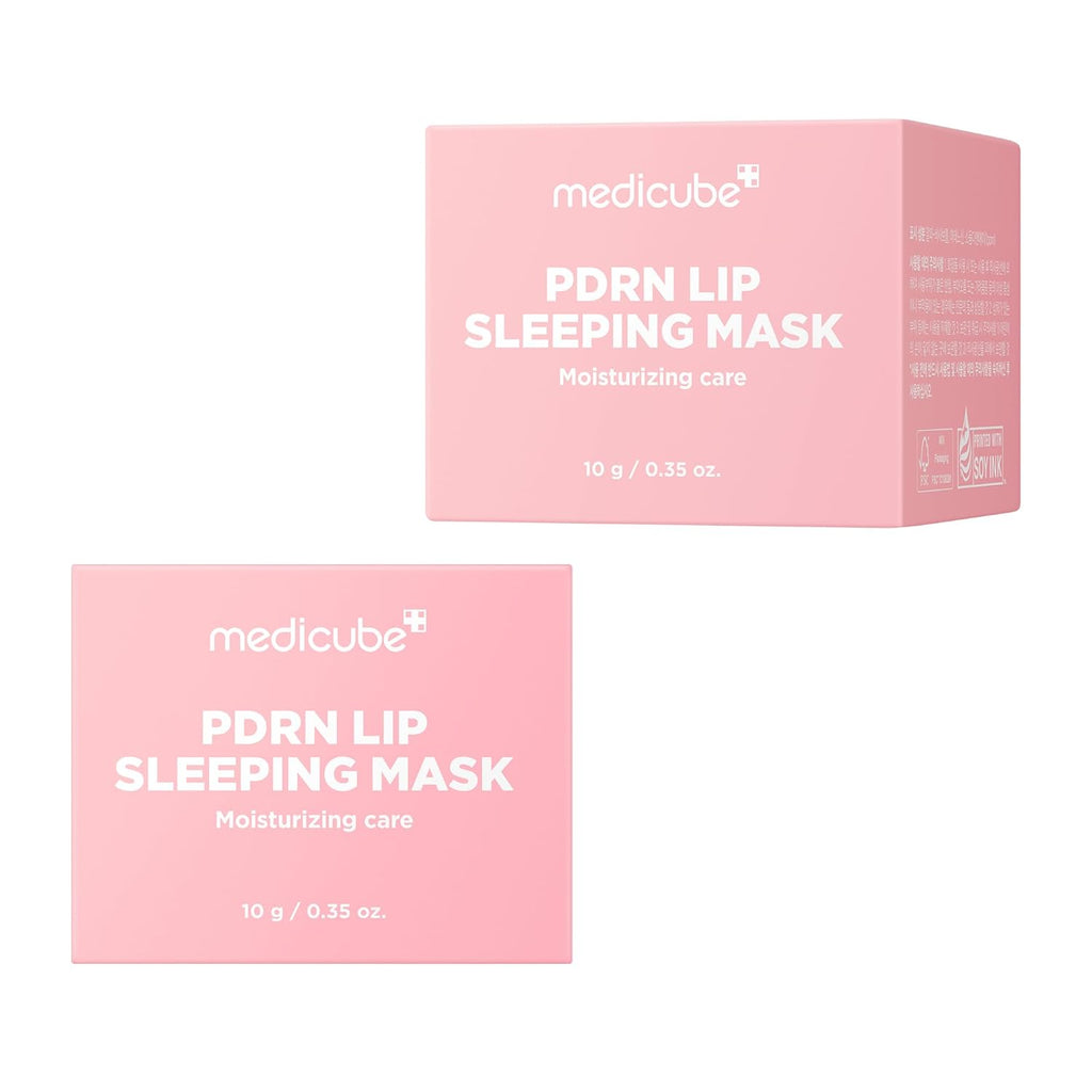 Medicube PDRN Lip Sleeping Mask Glow Balm | Salmon PDRN, Collagen, Shea Butter for Softer Lips, Long-Lasting Moisture, Overnight and Daily Lip Care, Korean Skincare 0.35 Oz.