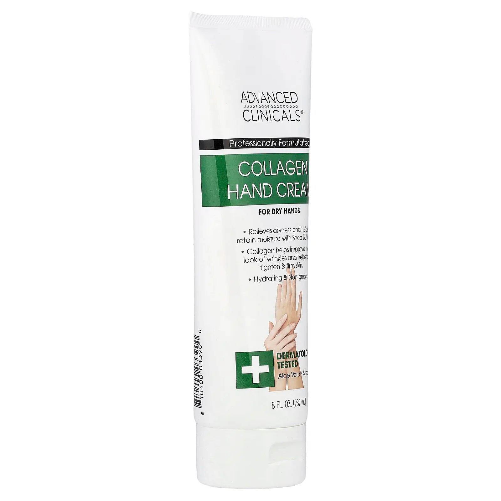 Advanced Clinicals Collagen Hand Cream, 8 Fl Oz (237 Ml)