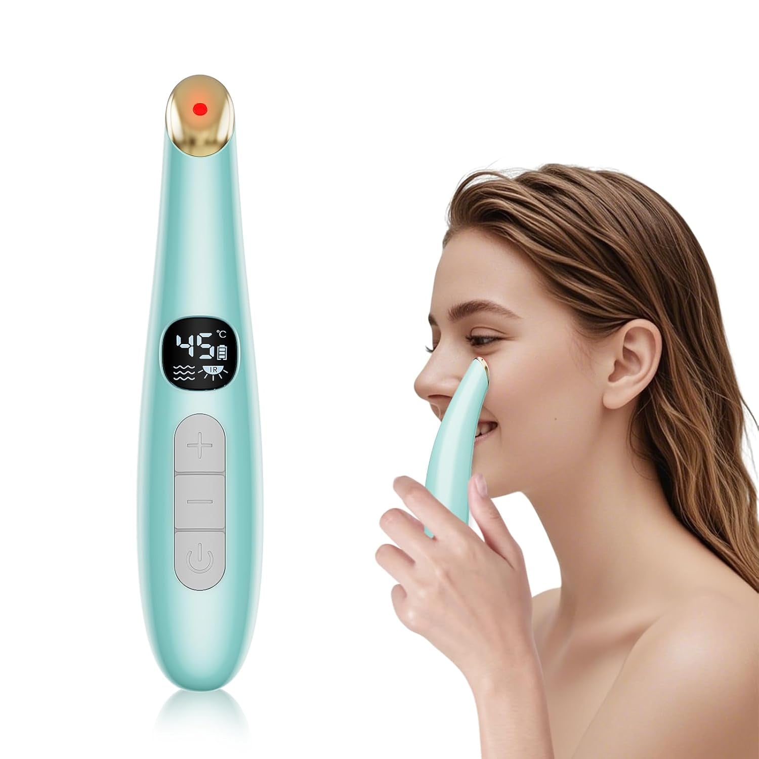Eye Lift Wand, 3 Modes Eye Massager Wand, Eye Massager for Dry Eyes, Dark Circles and Puffiness, Eye Lifting Device for Fine Lines, Black