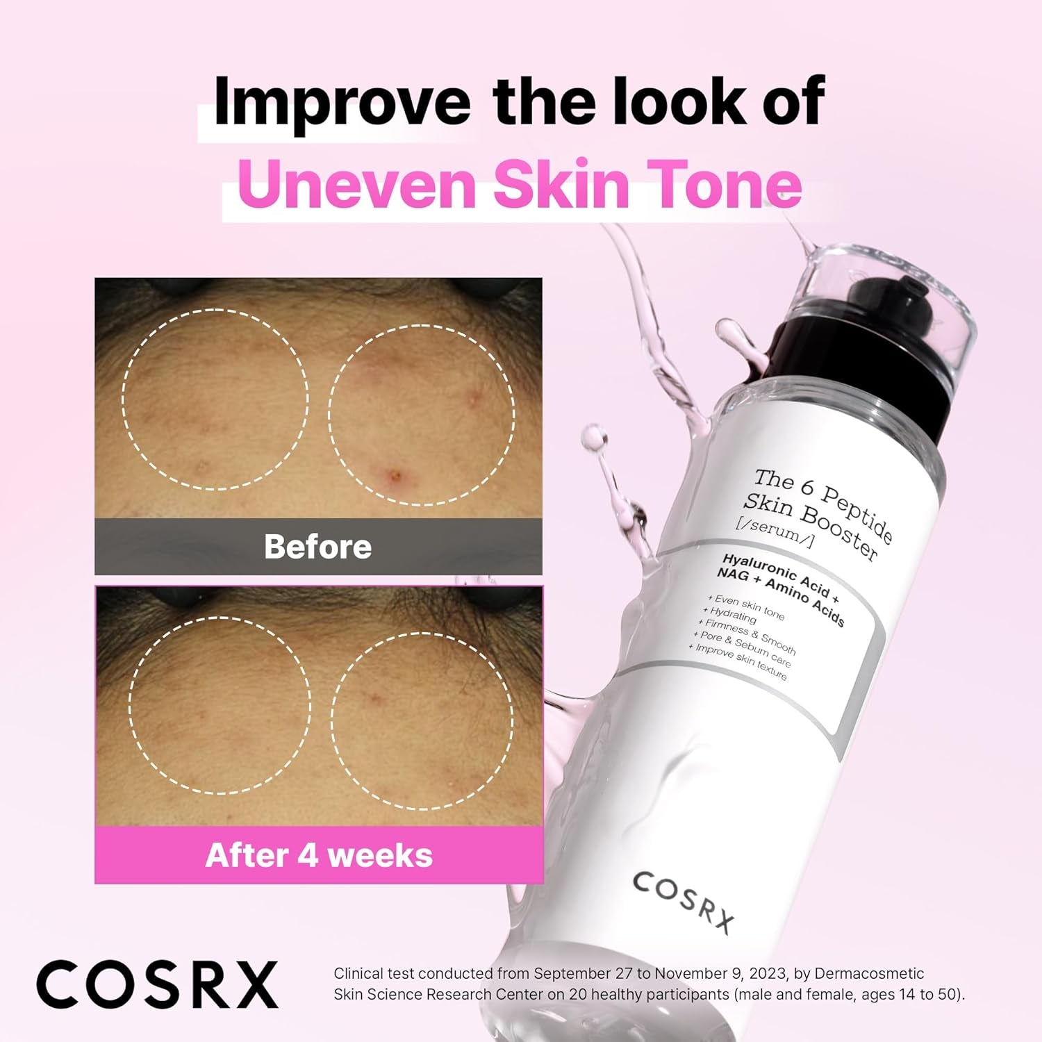 COSRX 6X Peptide Collagen Skin Booster Toner Serum for Dull & Uneven Skin, Preps Skin with Copper Peptides, Ghk-Cu, Skin Renewal Boosting Facial Essence, Korean Skin Care, 5.07 Oz, Mothers Day Gifts