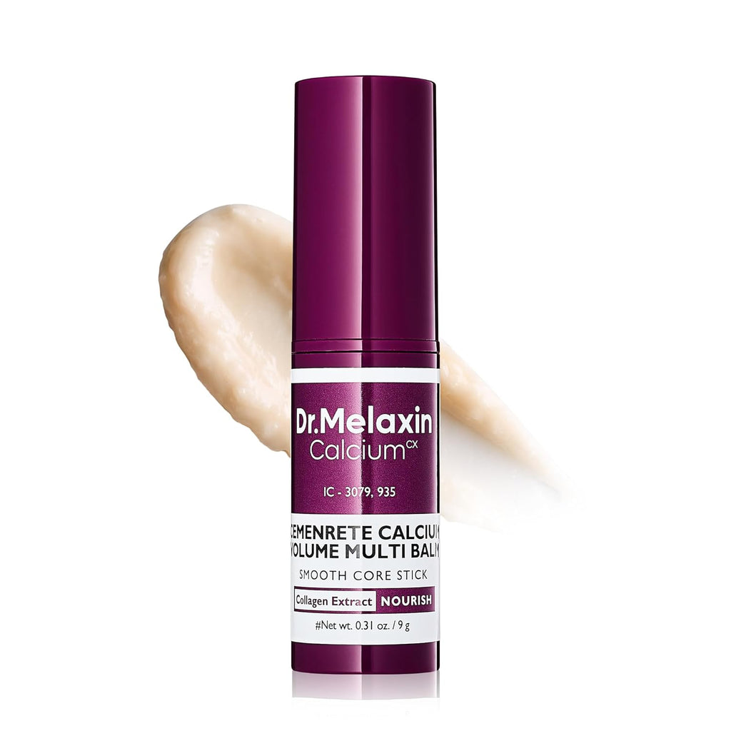 Dr.Melaxin Calcium Multi Balm Stick, Collagen & Elastin Wrinkle Stick, All-In-One Hydrating Balm, Eye & Neck Balm, Makeup Base & Face Moisture Balm, Korean Skincare, 0.31 Oz