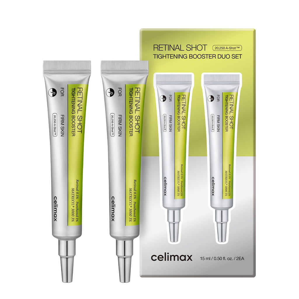 Celimax the Vita a Retinal Shot Tightening Booster (Duo Set 15Mlx2) | 0.1% Retinal, 3% Matryxyl, High-Strength Retinoid for Anti-Aging, Pore Minimizer, Wrinkles & Fine Lines, Firmer Skin, Mothers Day