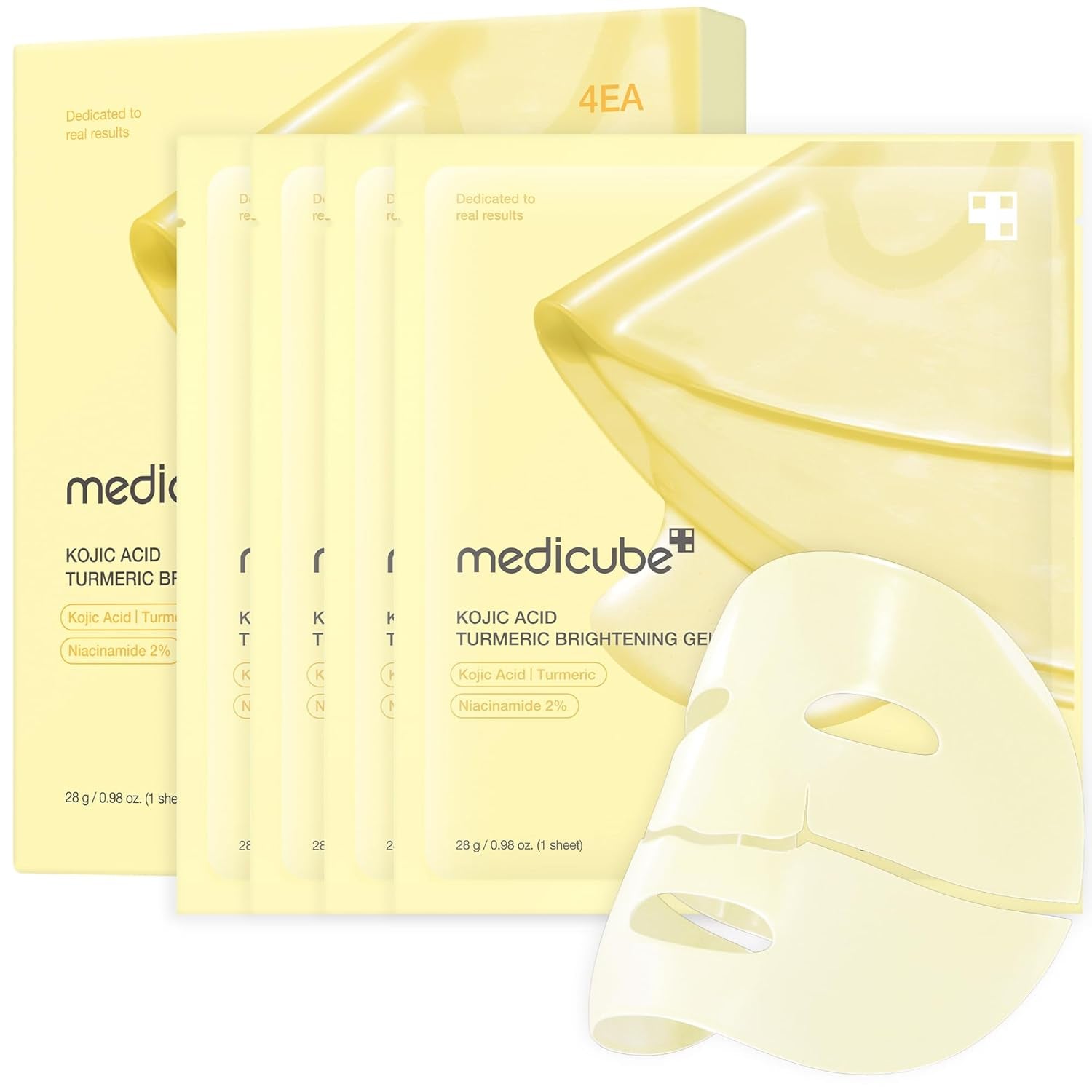 Medicube Jelly Gel Mask with Salmon DNA PDRN Pink Collagen | Overnight Face Mask for Glass Glow Skin | Elasticity, Hydrating, Firming and Moisturizing | Korean Skincare, 28G X 4Ea