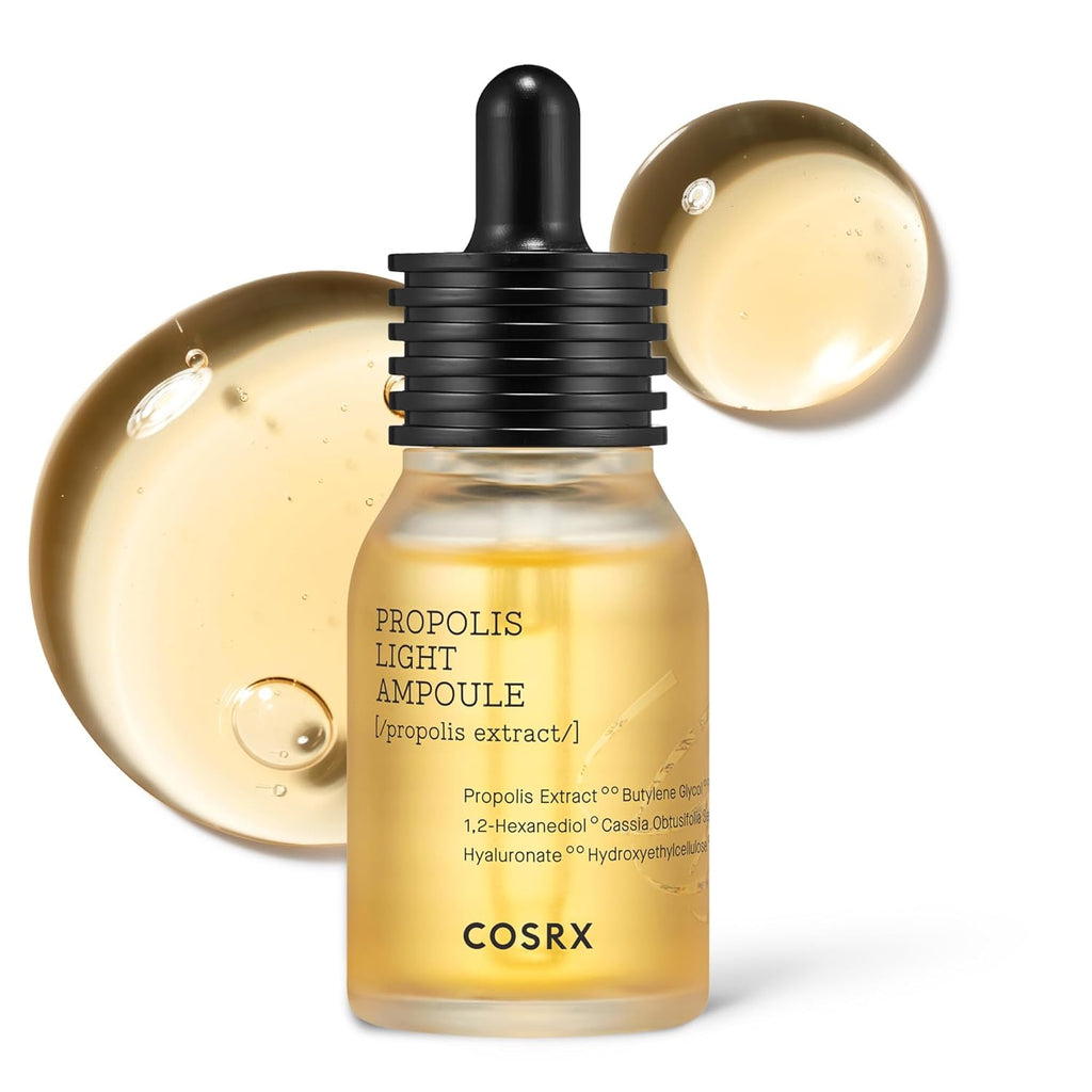 COSRX Propolis Ampoule, Glow Boosting Serum for Face with 73.5% Propolis Extract, 1.01Fl.Oz/30Ml, Hydrating Essence for Sensitive Skin, Fine Lines, Uneven Skintone, Korean Skincare